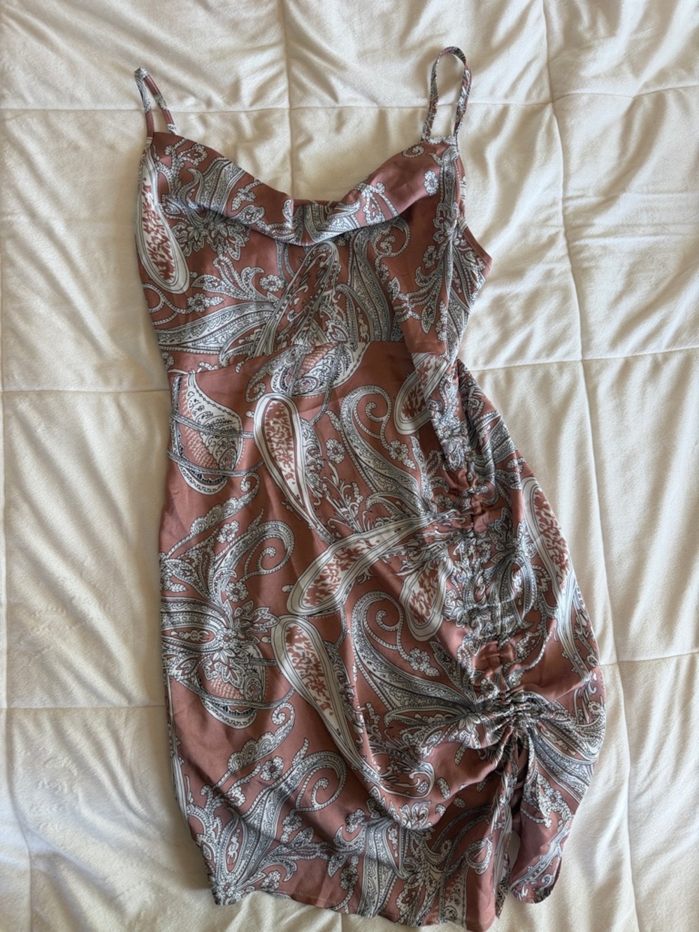 Pink & White Detailed mini dress